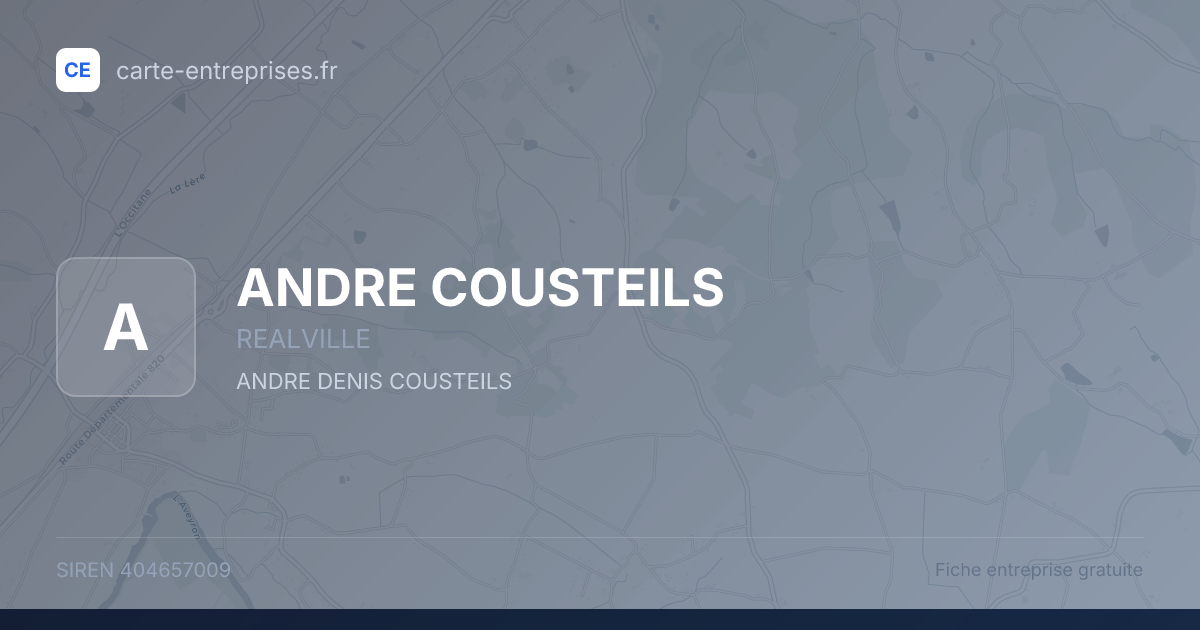 ANDRE COUSTEILS — 404657009 — fiche entreprise