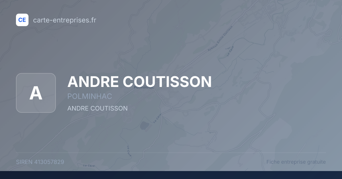 ANDRE COUTISSON — 413057829 — fiche entreprise
