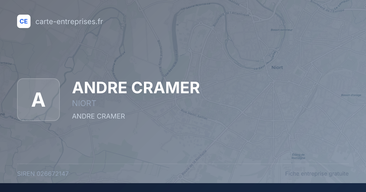 ANDRE CRAMER — 026672147 — fiche entreprise