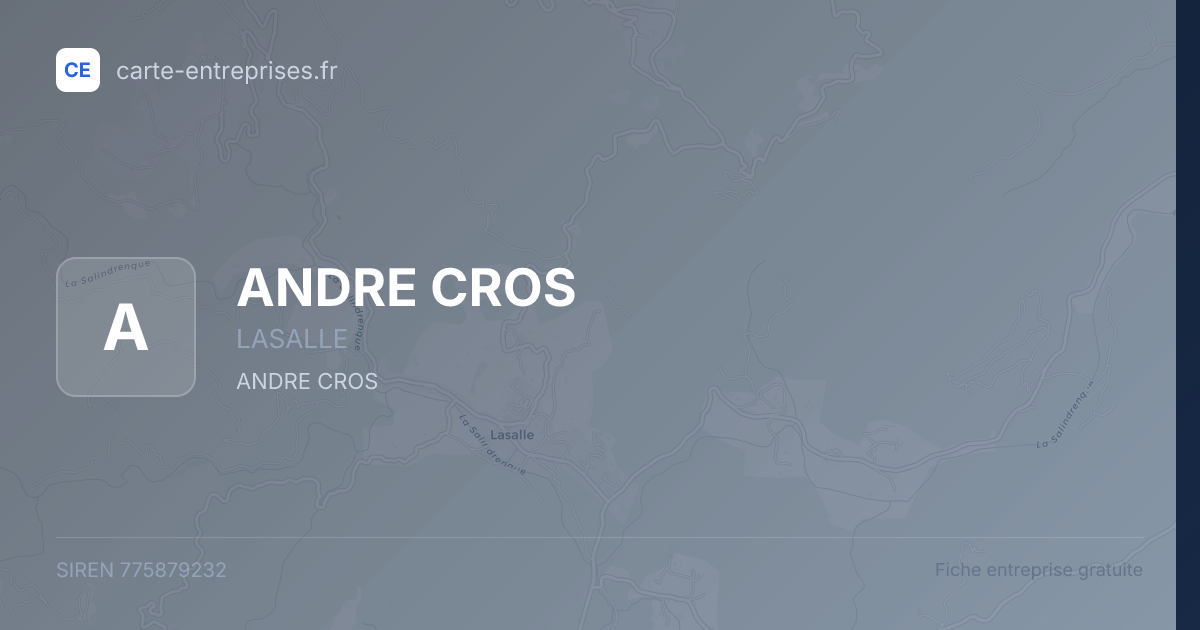 ANDRE CROS — 775879232 — fiche entreprise