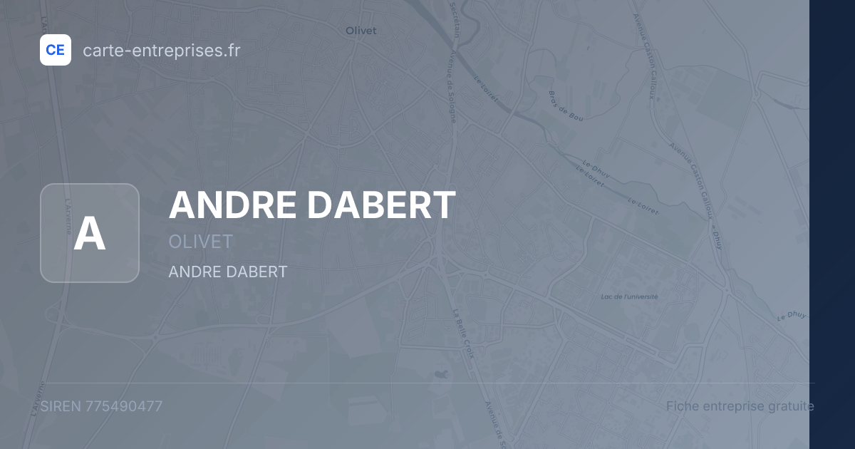 ANDRE DABERT — 775490477 — fiche entreprise