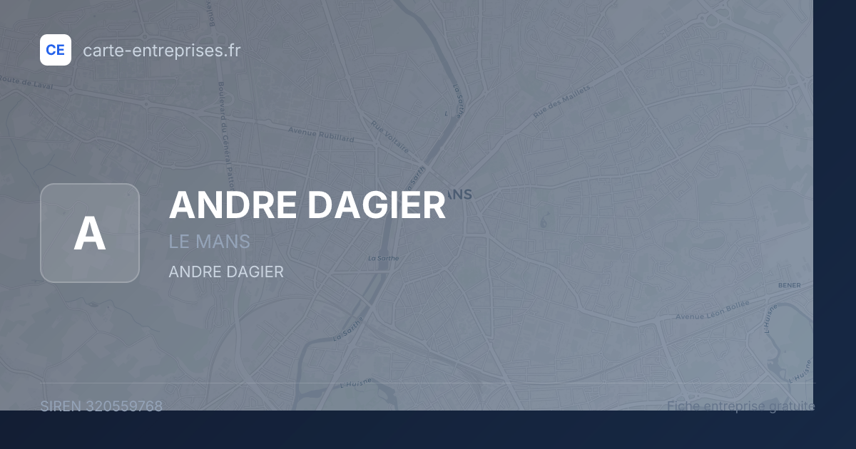 ANDRE DAGIER — 320559768 — fiche entreprise