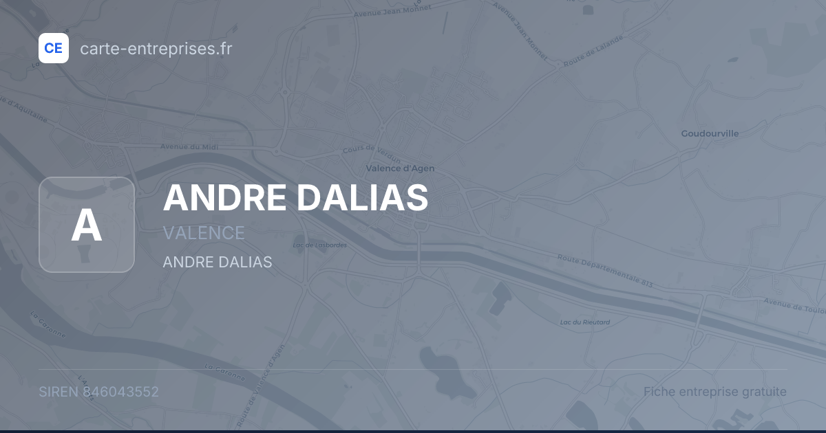 ANDRE DALIAS — 846043552 — fiche entreprise