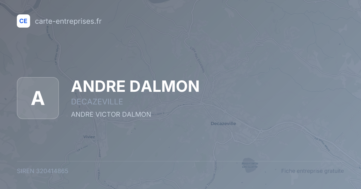 ANDRE DALMON — 320414865 — fiche entreprise