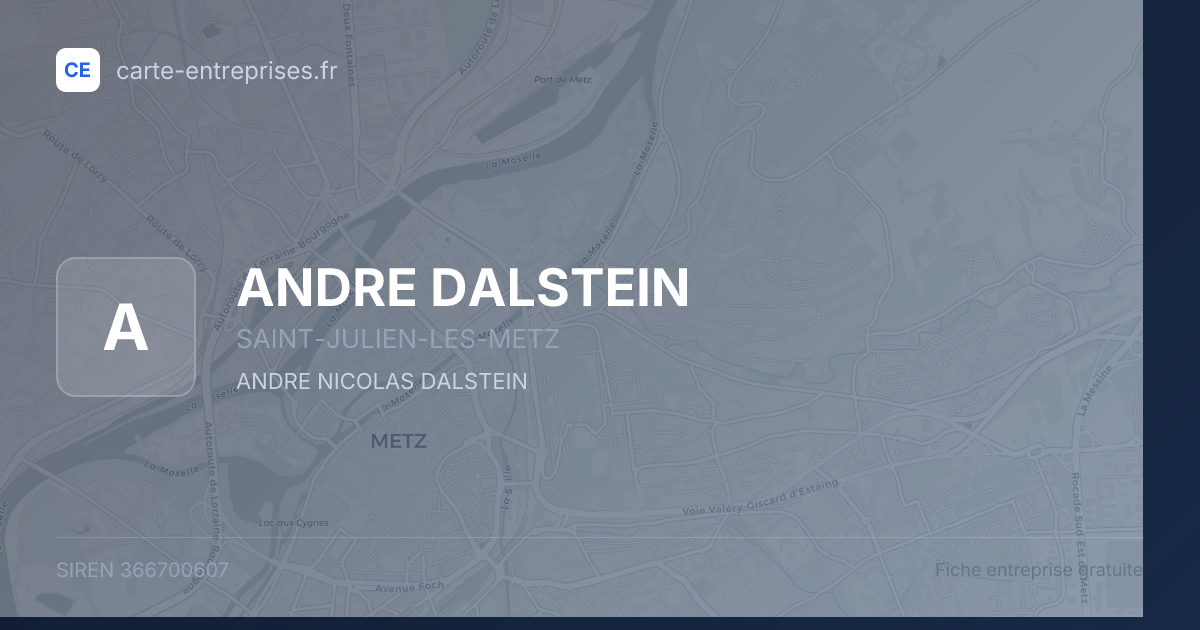 ANDRE DALSTEIN — 366700607 — fiche entreprise