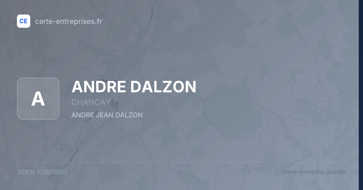 ANDRE DALZON — 331810093 — fiche entreprise