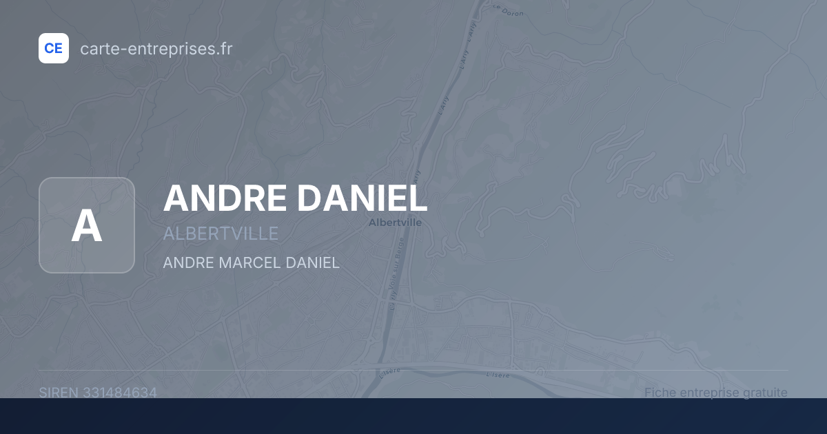 ANDRE DANIEL — 331484634 — fiche entreprise