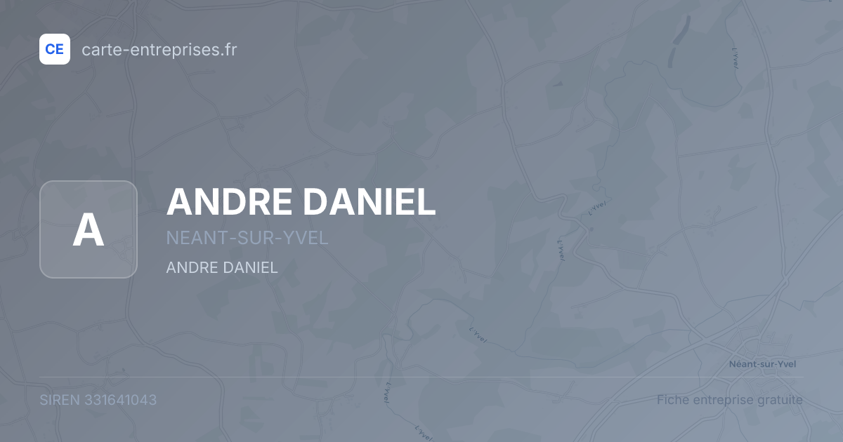 ANDRE DANIEL — 331641043 — fiche entreprise
