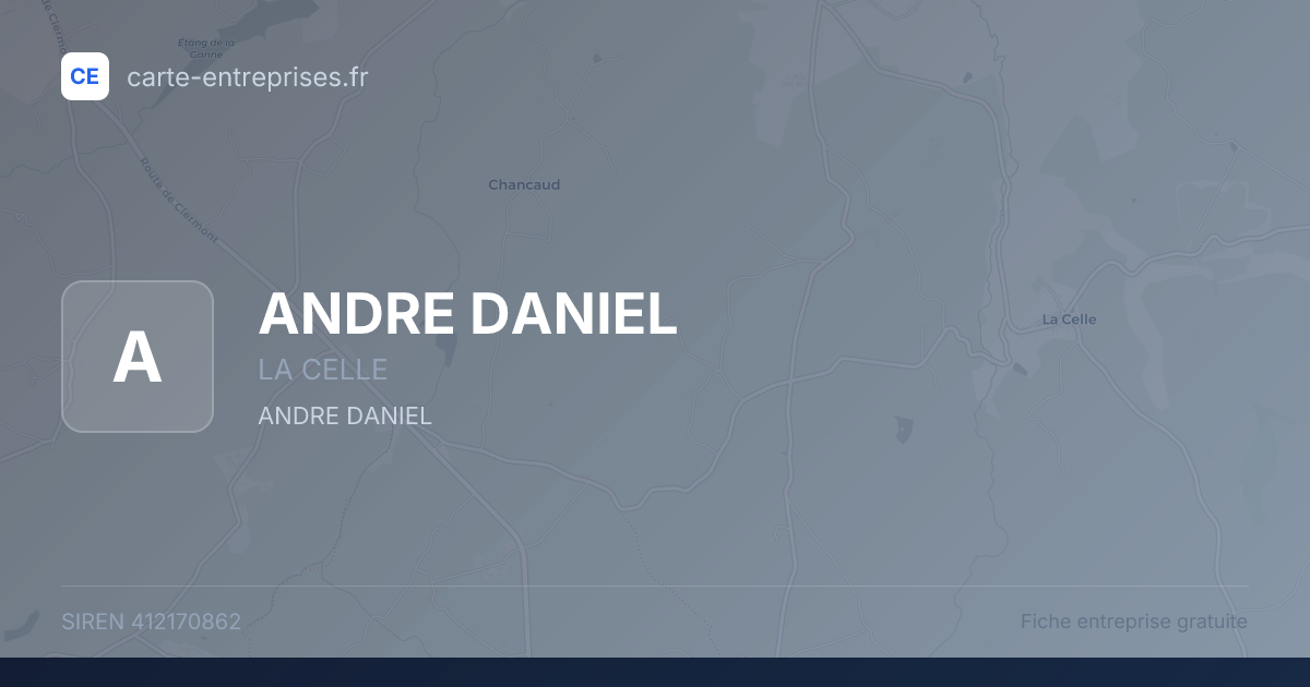 ANDRE DANIEL — 412170862 — fiche entreprise