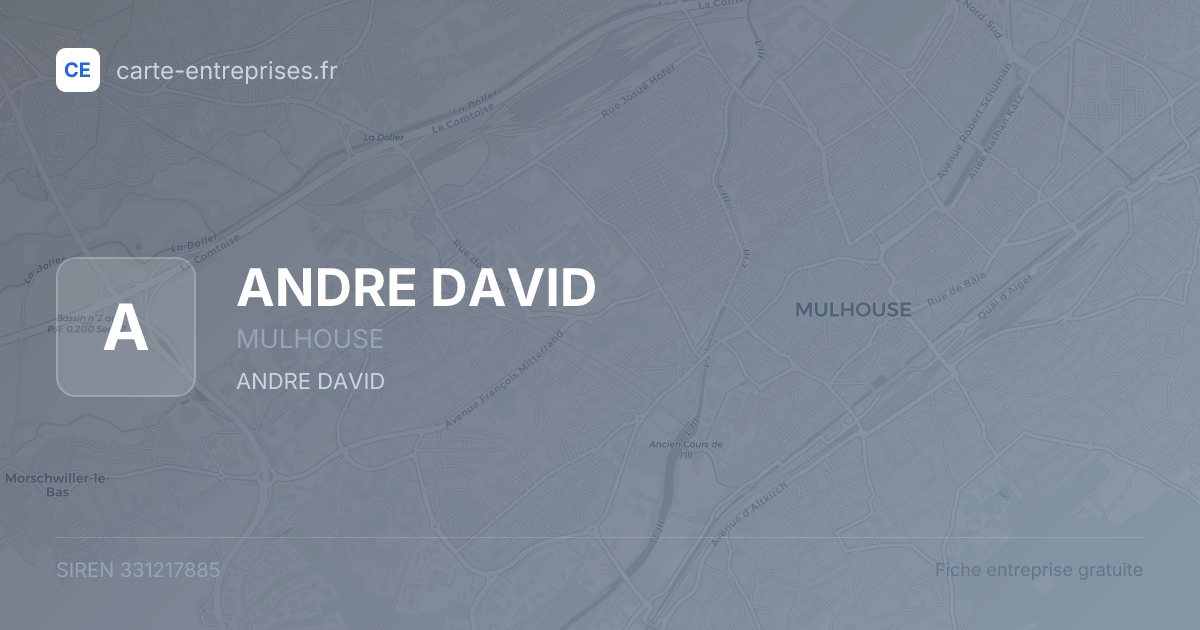 ANDRE DAVID — 331217885 — fiche entreprise