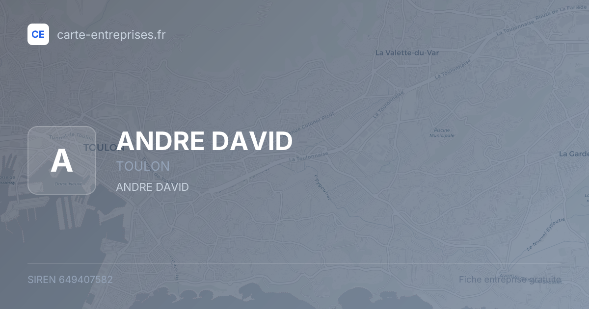 ANDRE DAVID — 649407582 — fiche entreprise