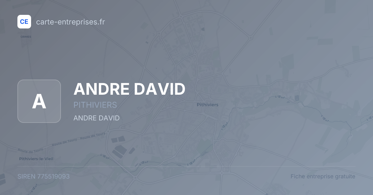 ANDRE DAVID — 775519093 — fiche entreprise