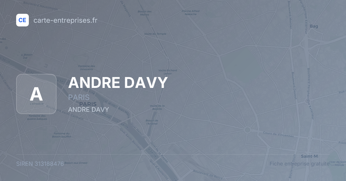 ANDRE DAVY — 313188476 — fiche entreprise