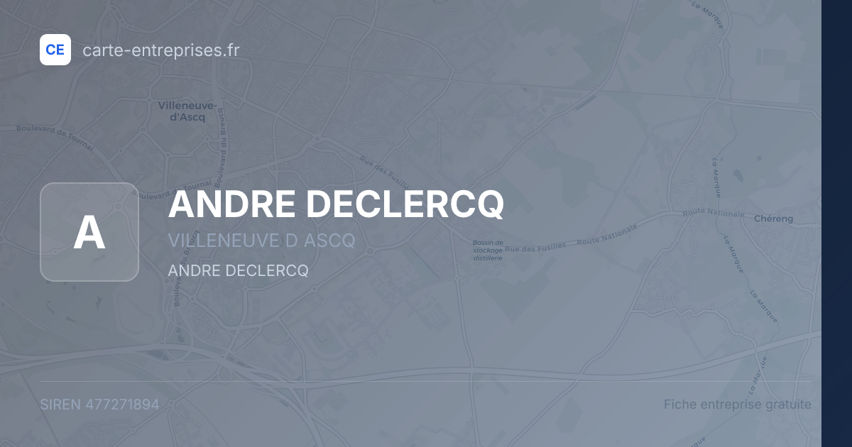 ANDRE DECLERCQ — 477271894 — fiche entreprise