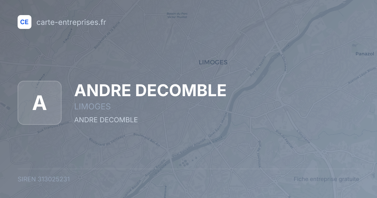 ANDRE DECOMBLE — 313025231 — fiche entreprise