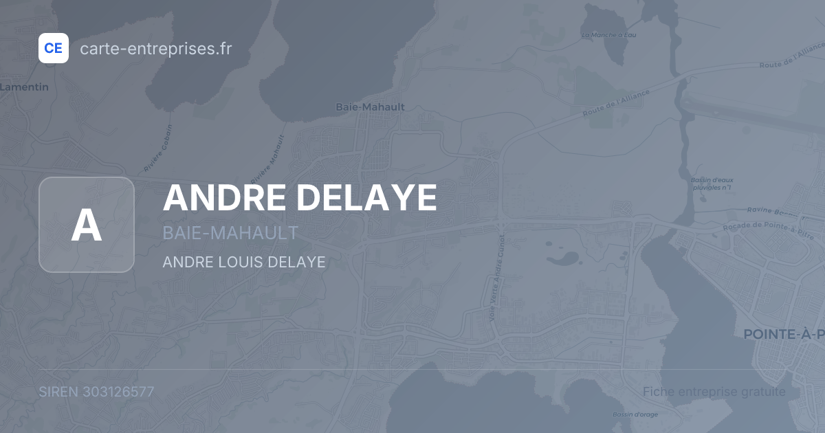 ANDRE DELAYE — 303126577 — fiche entreprise