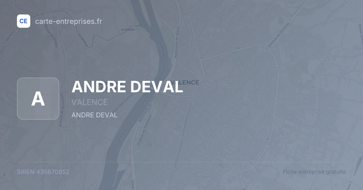 ANDRE DEVAL — 435870852 — fiche entreprise