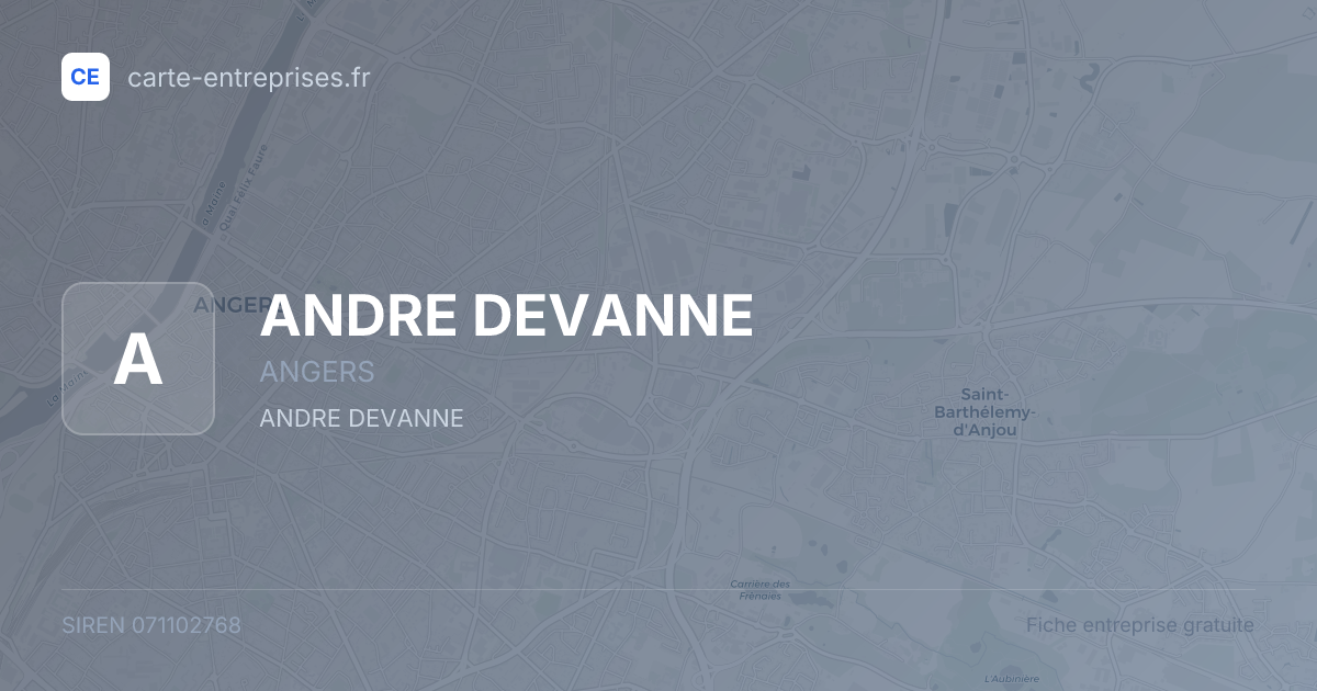 ANDRE DEVANNE — 071102768 — fiche entreprise