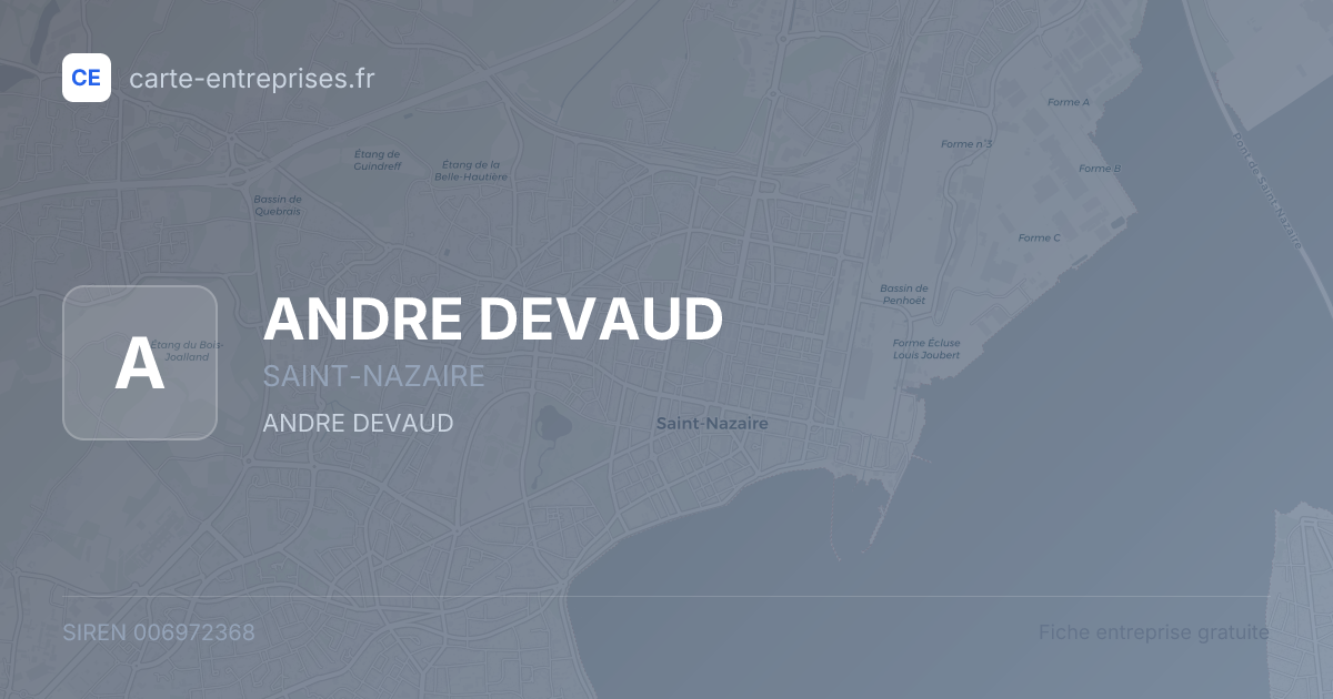 ANDRE DEVAUD — 006972368 — fiche entreprise