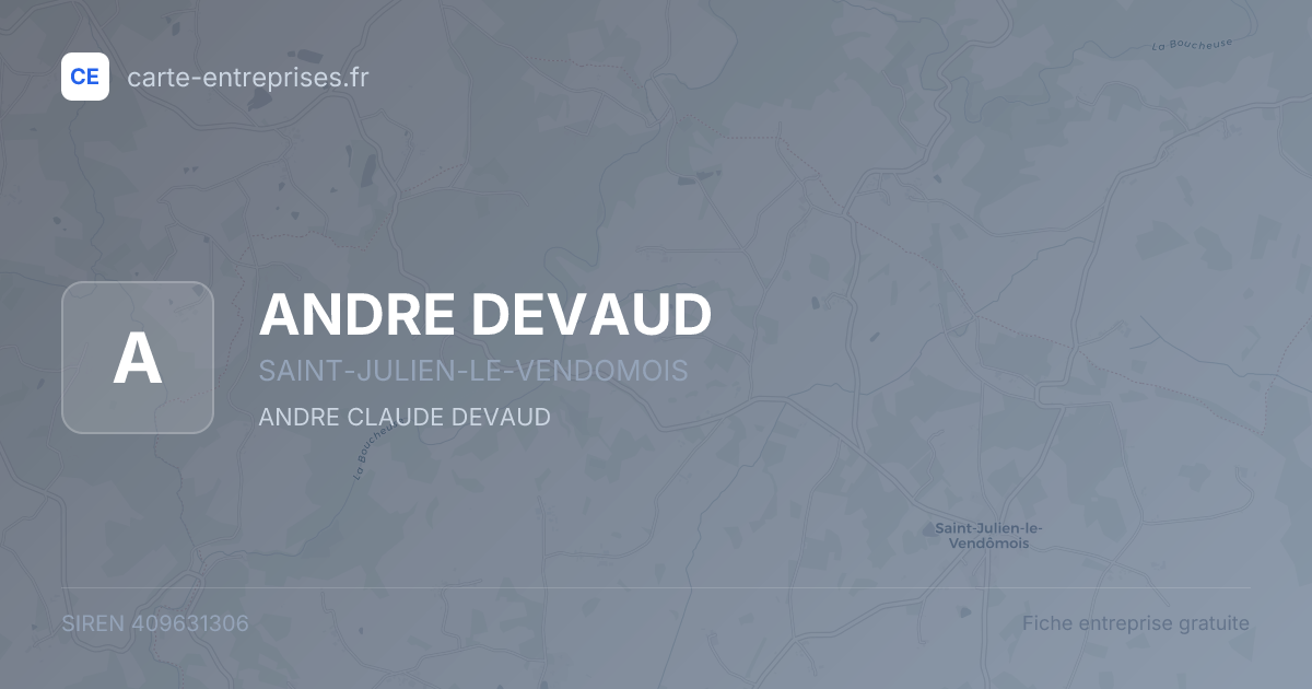 ANDRE DEVAUD — 409631306 — fiche entreprise
