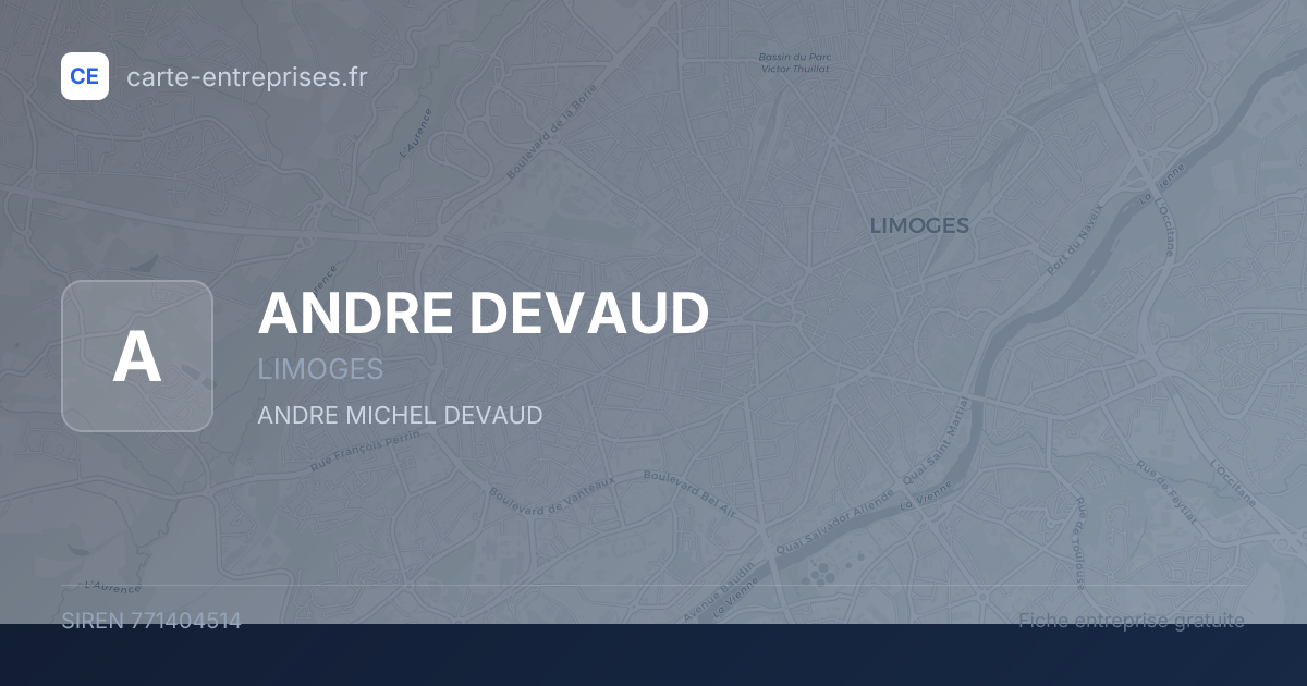 ANDRE DEVAUD — 771404514 — fiche entreprise