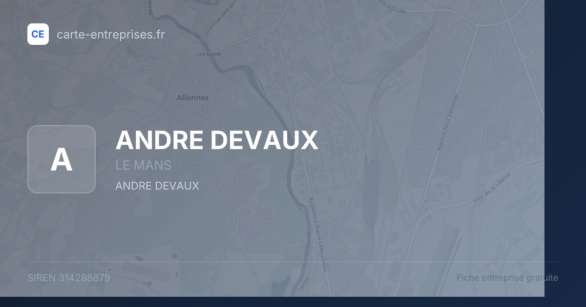 ANDRE DEVAUX — 314288879 — fiche entreprise