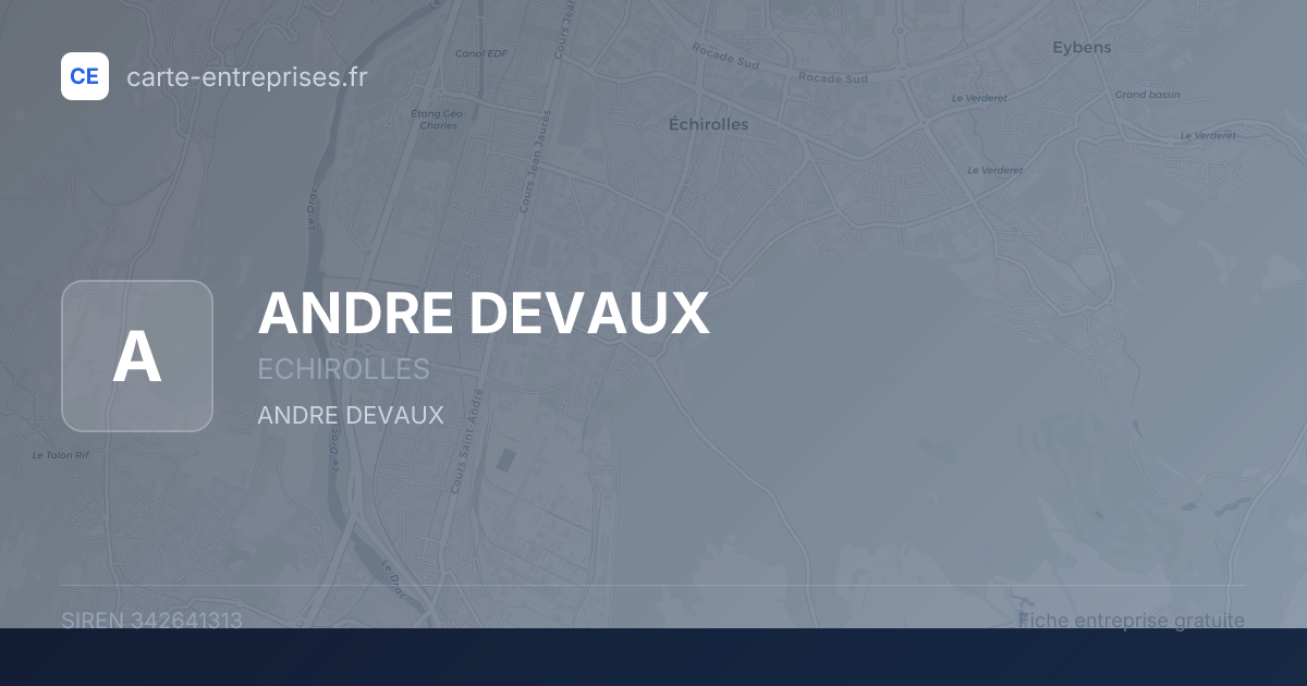 ANDRE DEVAUX — 342641313 — fiche entreprise