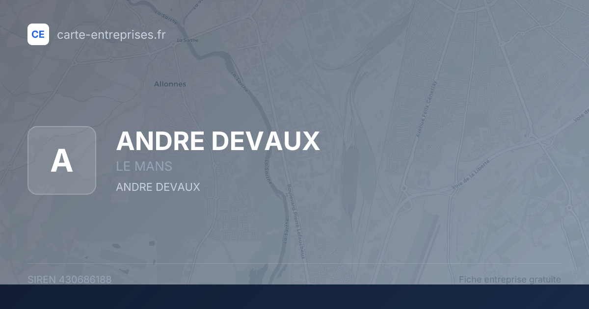 ANDRE DEVAUX — 430686188 — fiche entreprise