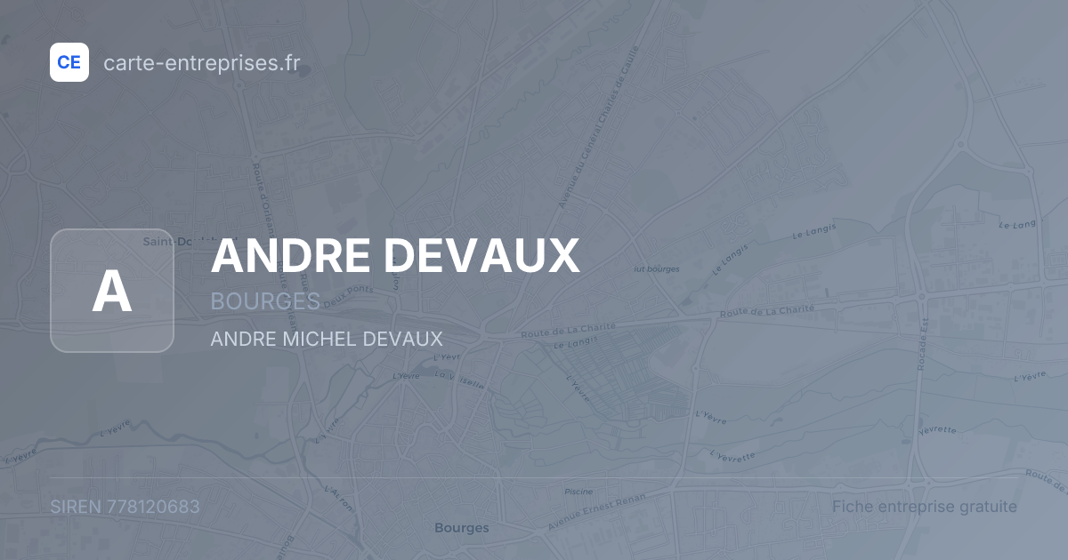ANDRE DEVAUX — 778120683 — fiche entreprise