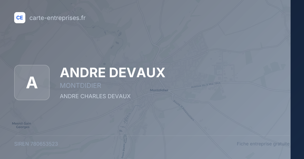 ANDRE DEVAUX — 780653523 — fiche entreprise