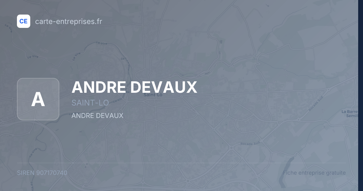 ANDRE DEVAUX — 907170740 — fiche entreprise