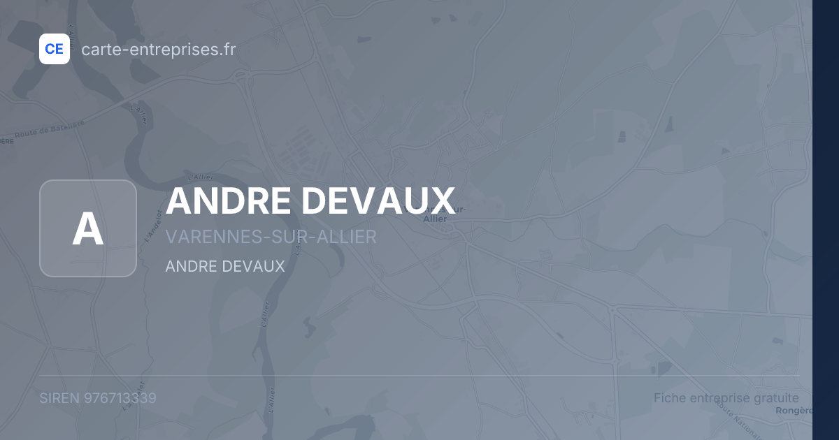 ANDRE DEVAUX — 976713339 — fiche entreprise