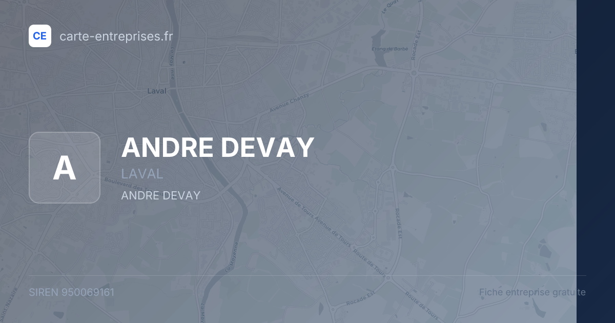 ANDRE DEVAY — 950069161 — fiche entreprise