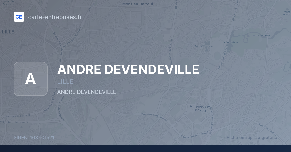 ANDRE DEVENDEVILLE — 463401521 — fiche entreprise
