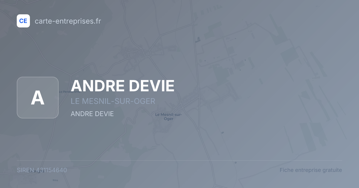 ANDRE DEVIE — 431154640 — fiche entreprise