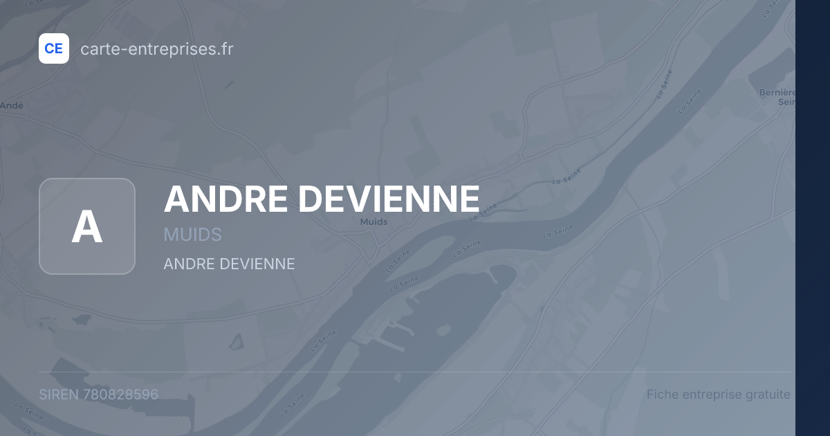 ANDRE DEVIENNE — 780828596 — fiche entreprise