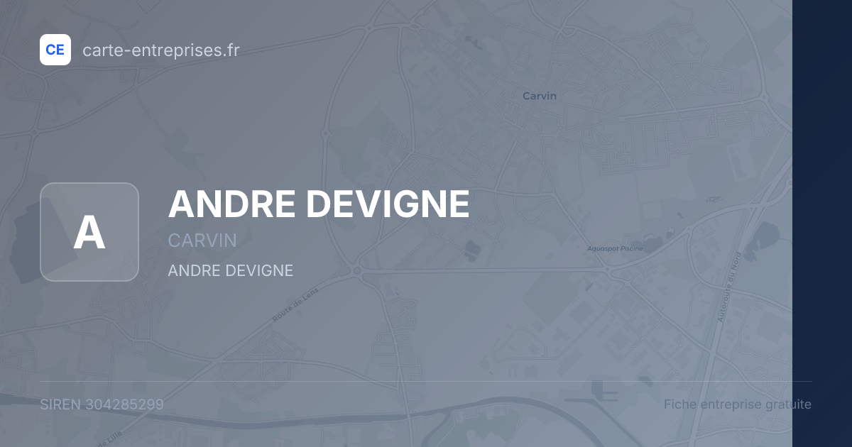 ANDRE DEVIGNE — 304285299 — fiche entreprise