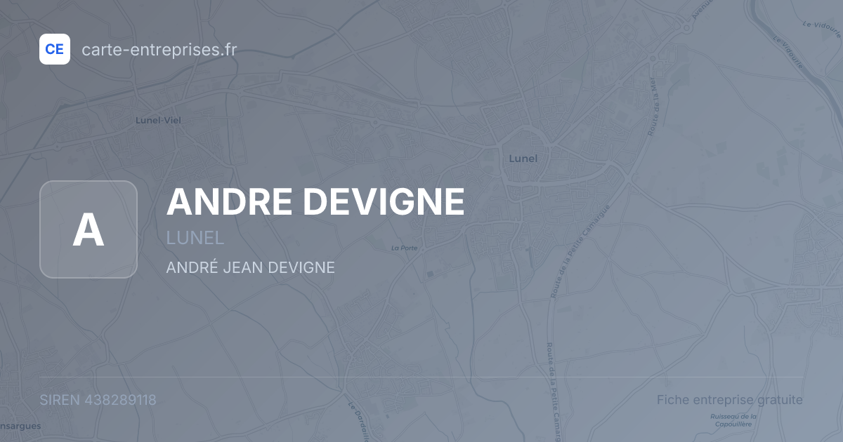 ANDRE DEVIGNE — 438289118 — fiche entreprise