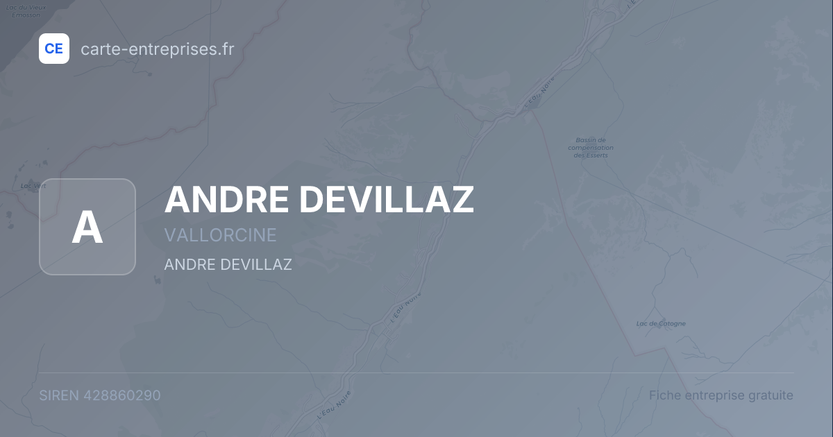 ANDRE DEVILLAZ — 428860290 — fiche entreprise