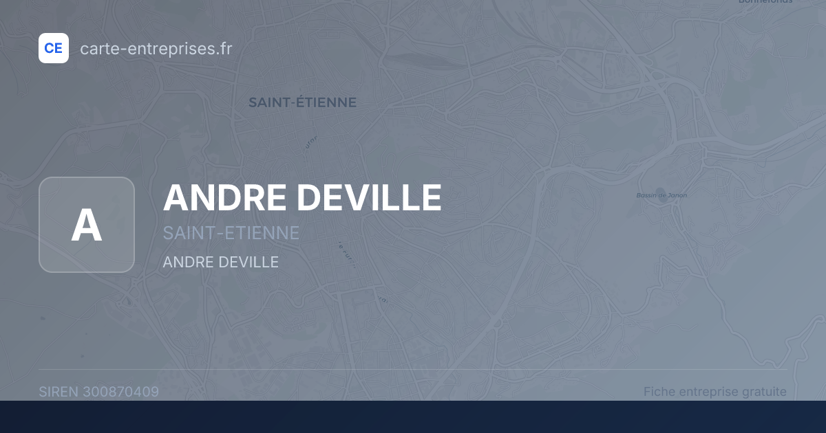 ANDRE DEVILLE — 300870409 — fiche entreprise