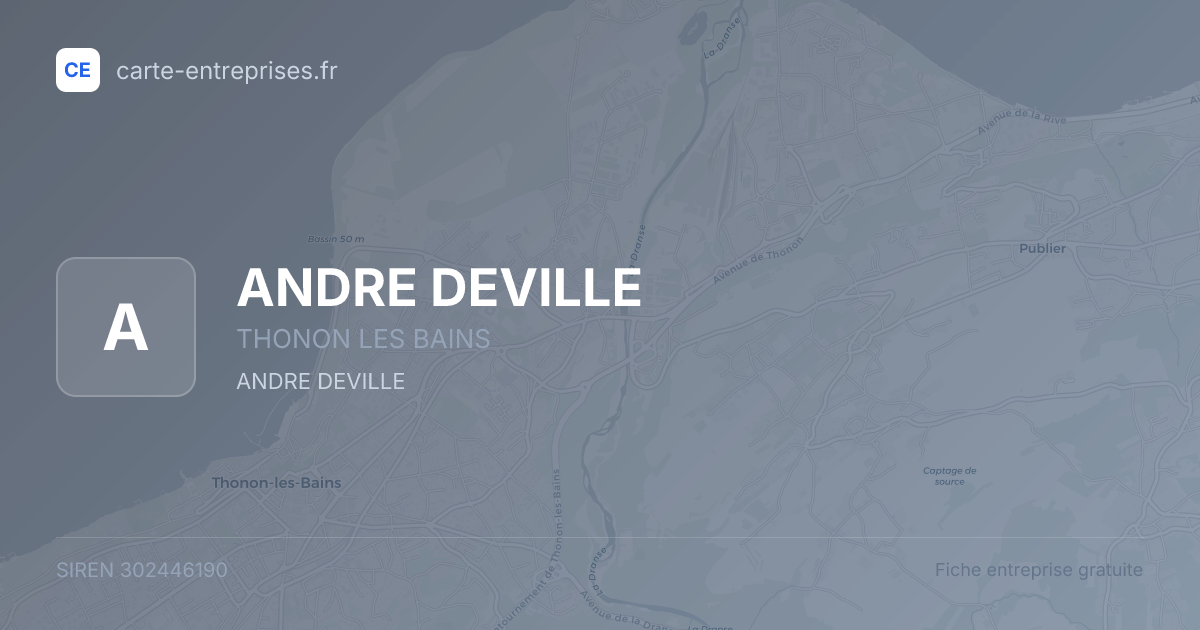 ANDRE DEVILLE — 302446190 — fiche entreprise