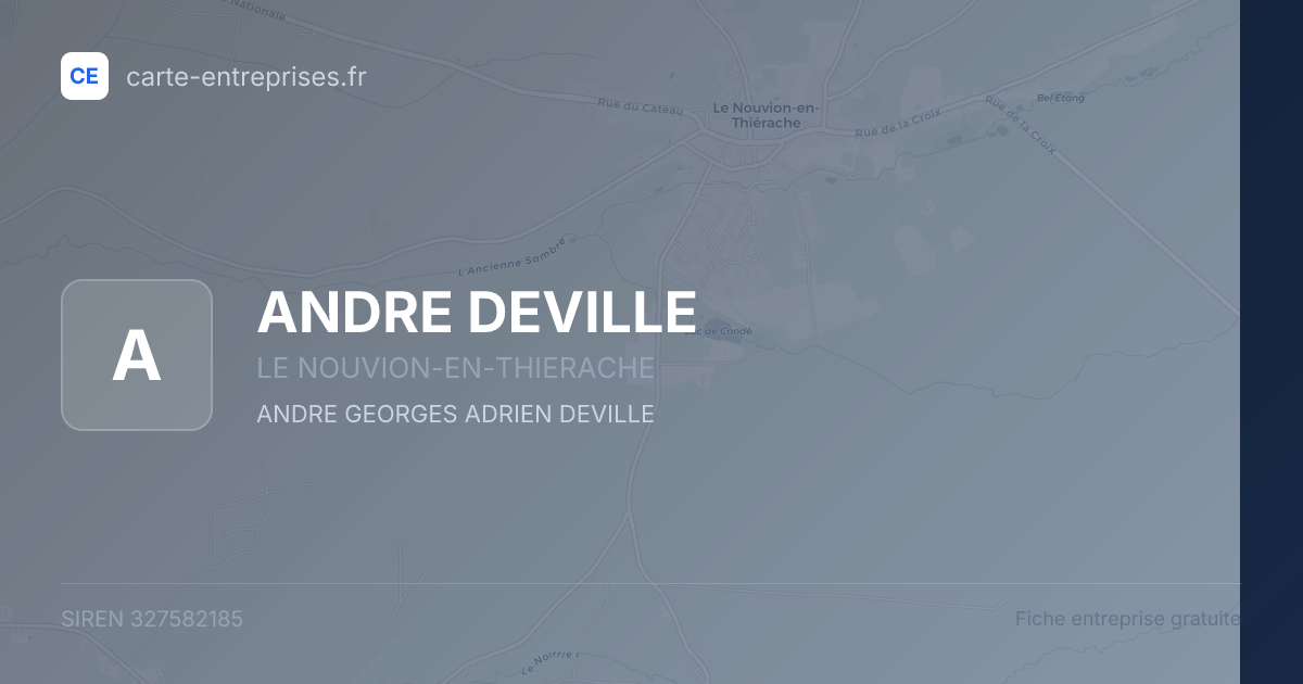 ANDRE DEVILLE — 327582185 — fiche entreprise