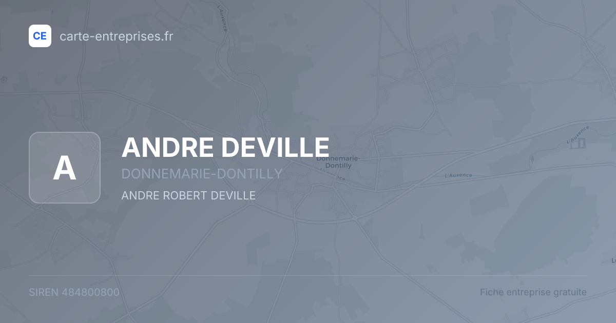 ANDRE DEVILLE — 484800800 — fiche entreprise