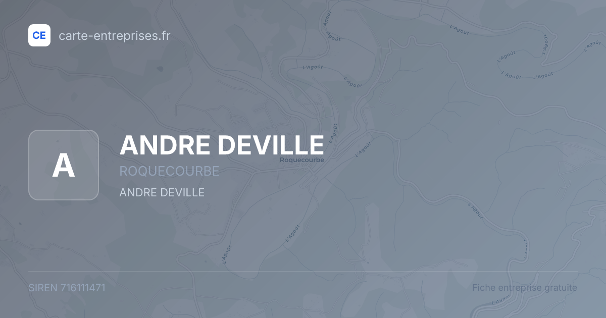 ANDRE DEVILLE — 716111471 — fiche entreprise
