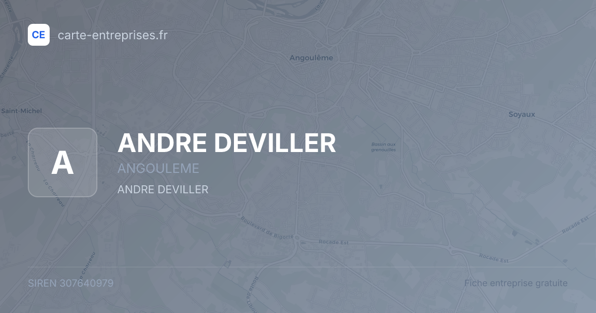 ANDRE DEVILLER — 307640979 — fiche entreprise
