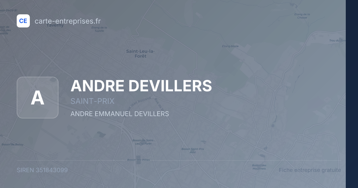 ANDRE DEVILLERS — 351843099 — fiche entreprise