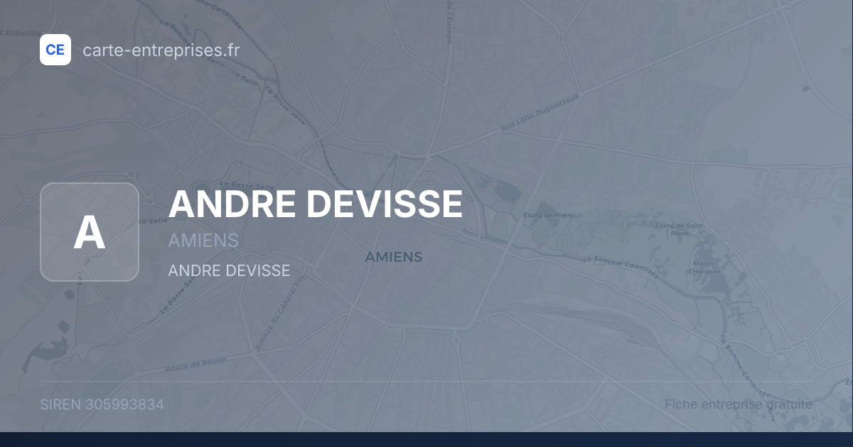 ANDRE DEVISSE — 305993834 — fiche entreprise
