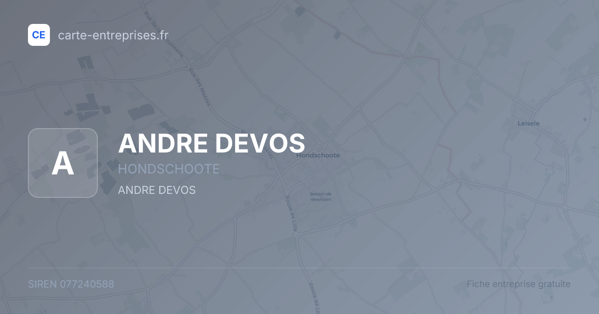 ANDRE DEVOS — 077240588 — fiche entreprise