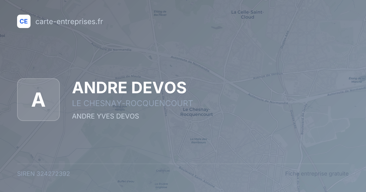 ANDRE DEVOS — 324272392 — fiche entreprise