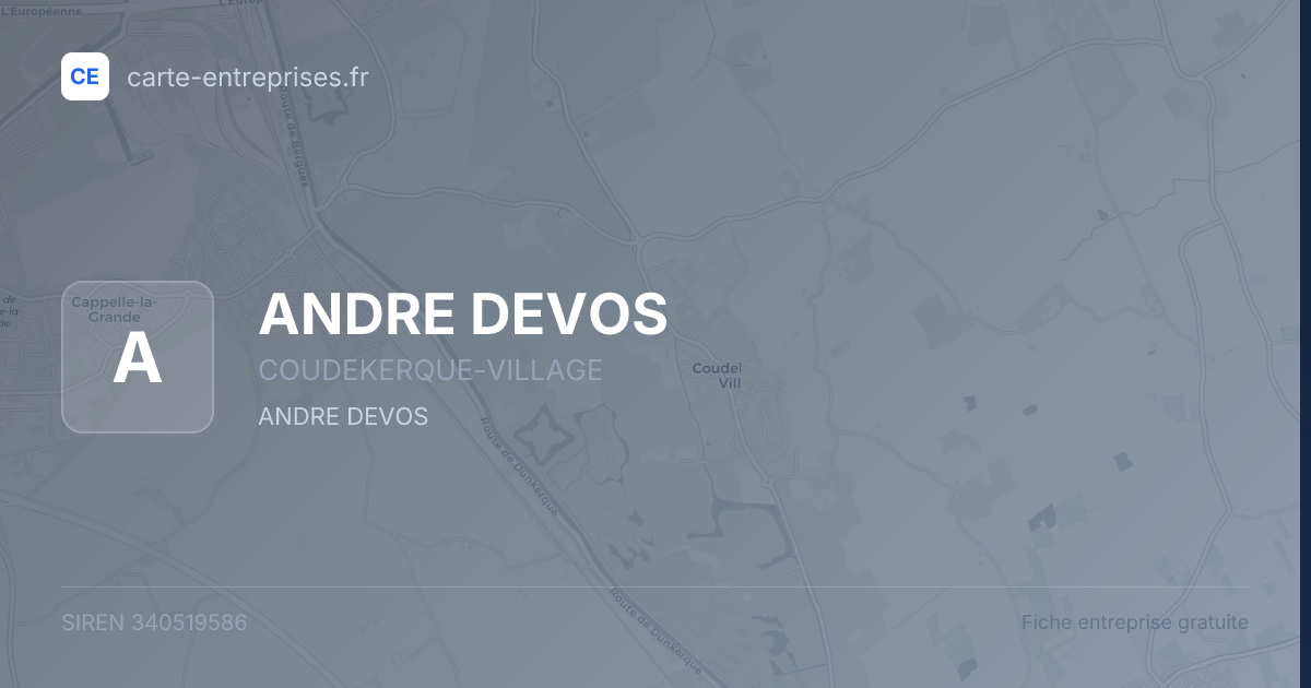 ANDRE DEVOS — 340519586 — fiche entreprise